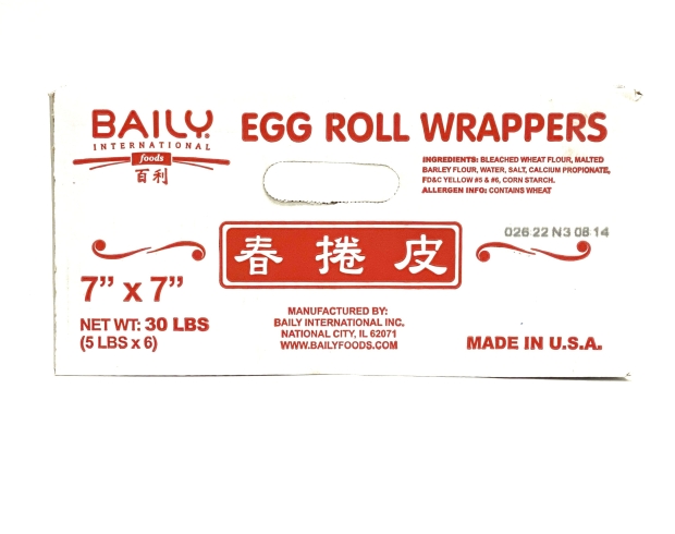 Egg Roll Skin, Reg, Baily